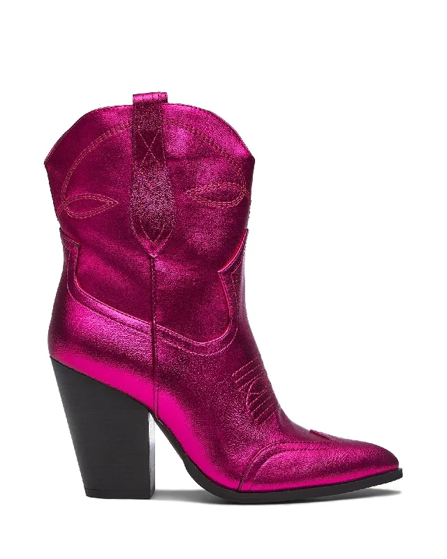 women's ankle boots for fashion-forwardDuke Cowboy Boot Metallic Pink