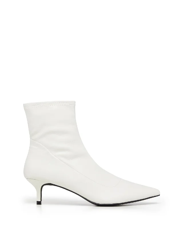 women's ankle boots with tasselCrescent Boot White