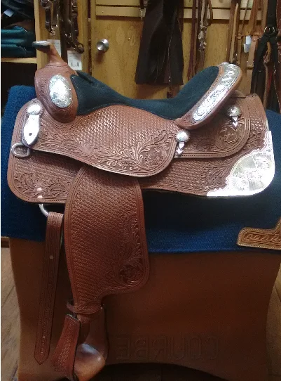 women's waterproof moto bootsDale Chavez Western Show Saddle 16.5" – Basketweave/Floral