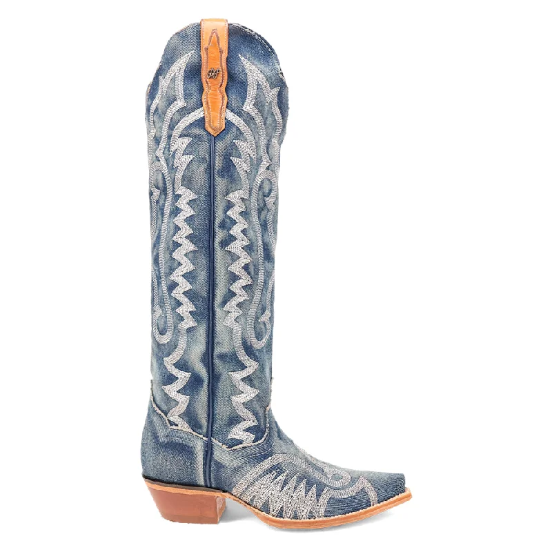 women's cowboy boots for dressy occasionsDenim Darlin Snip Toe Cowboy Boots