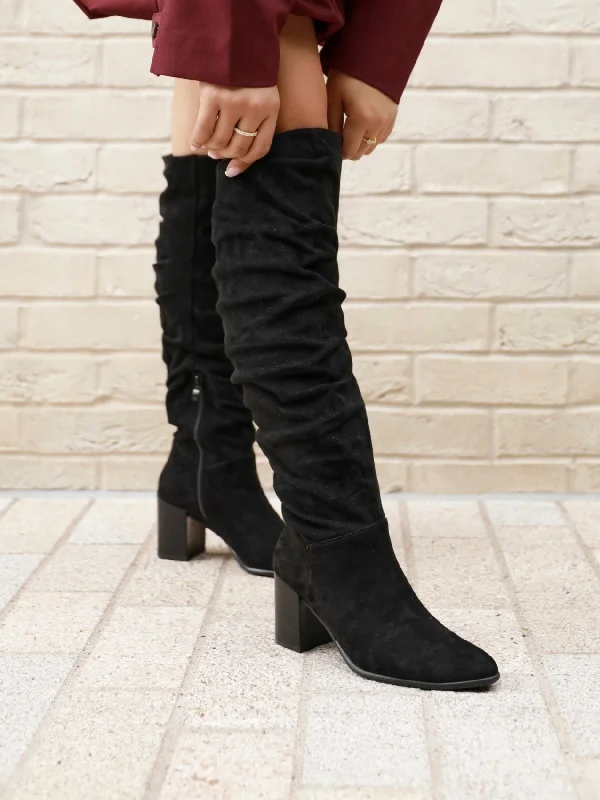 women's heeled boots in metallic finishesESCADA