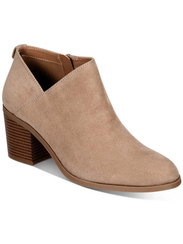 women's booties with pull-on tabsFelaa Womens Faux Suede Side Zip Ankle Boots