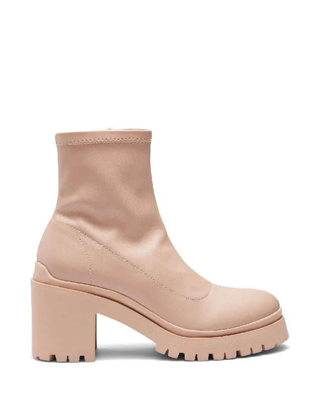 women's ankle boots with square toeGia Chunky Boot Latte