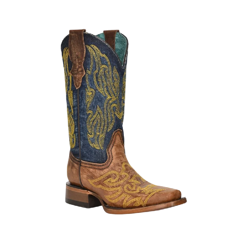 women's cowboy boots for winterCorral Women's Denim Square Toe Western Boot