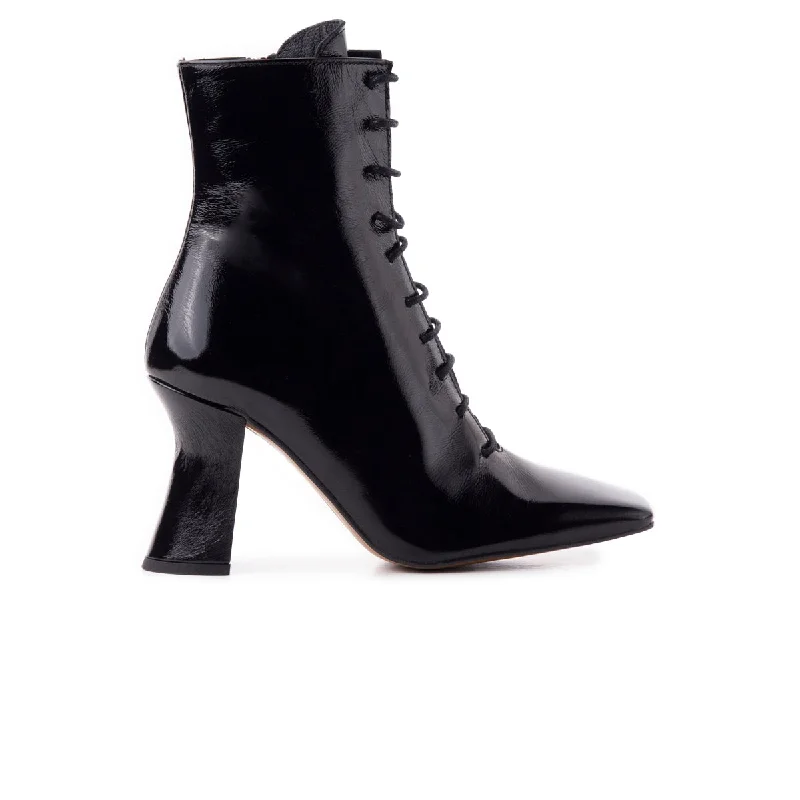 women's ankle boots for officeLockwood Black Leather