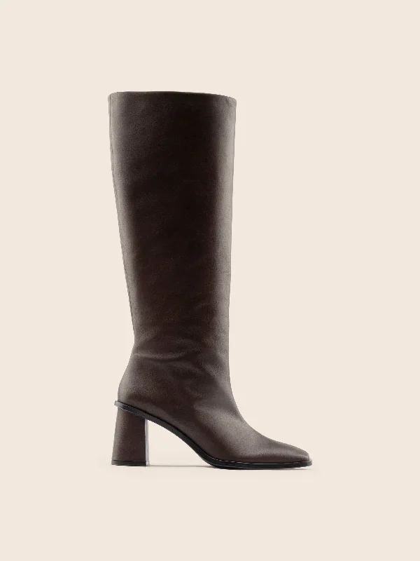 women's heeled boots with hidden wedgesLorca Brown Boot