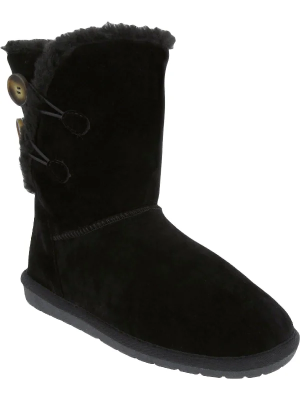 women's booties with combat styleMarty Womens Faux Fur Lined Comfort Booties