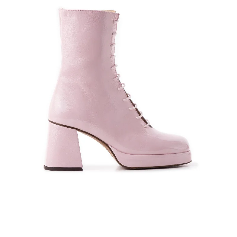 women's ankle boots with pointed toeMather Pink Naplack