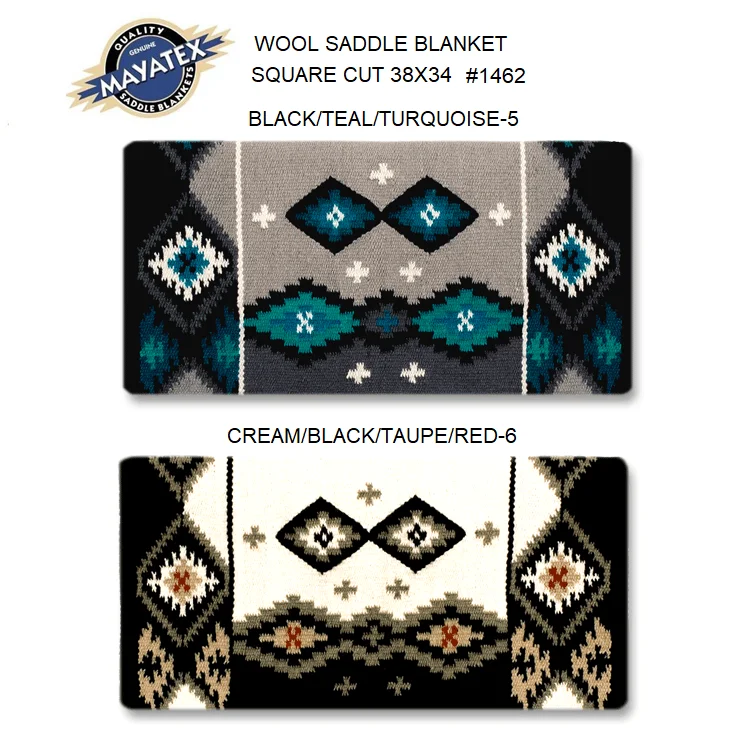 women's moto boots with protective toe capsMayatex Western Saddle Blanket-Square Cut Pattern