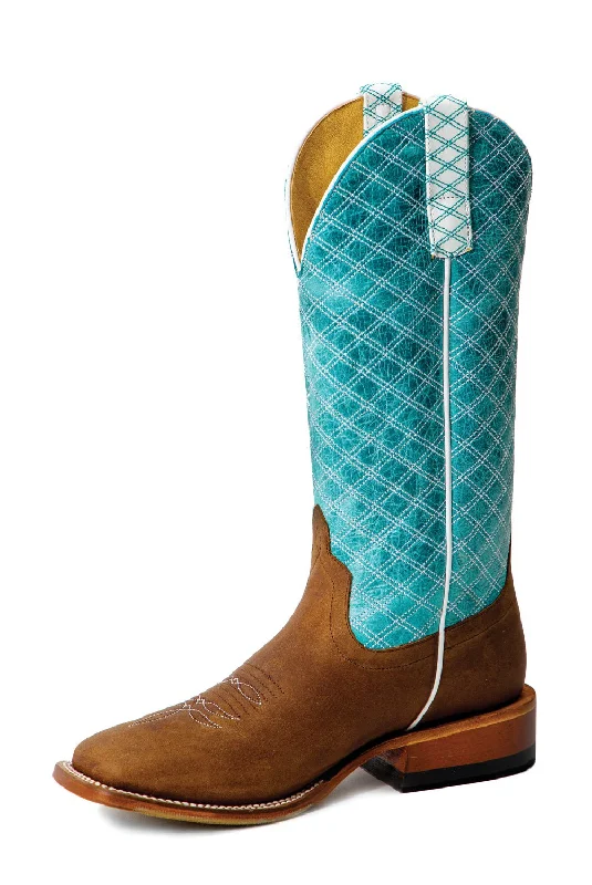 women's cowboy boots for dancingMiss Macie Bean Womens Turquoise Leather Fashion Boots 8.5 M