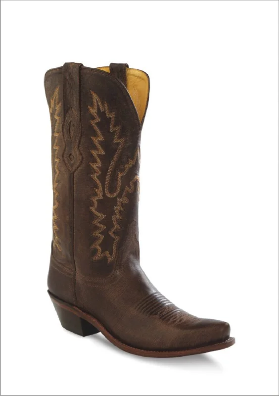 women's cowboy boots with rhinestonesOld West Brown Canyon Womens All Leather 12in Stitch Snip Toe Cowboy Boots 6.5 B