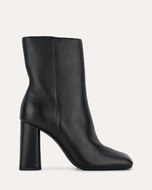 women's ankle boots for fallPARSON HIGH ANKLE BOOTS BLACK LEATHER