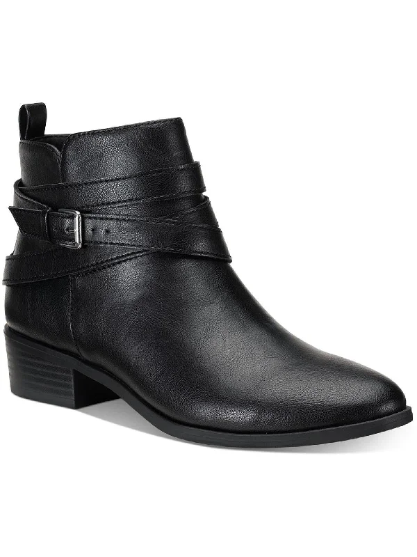 women's booties for fashionSaandisp Womens Buckle Zip up Ankle Boots