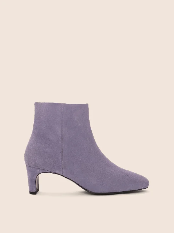 women's heeled boots with velvet textureSalema Violet Suede Boot