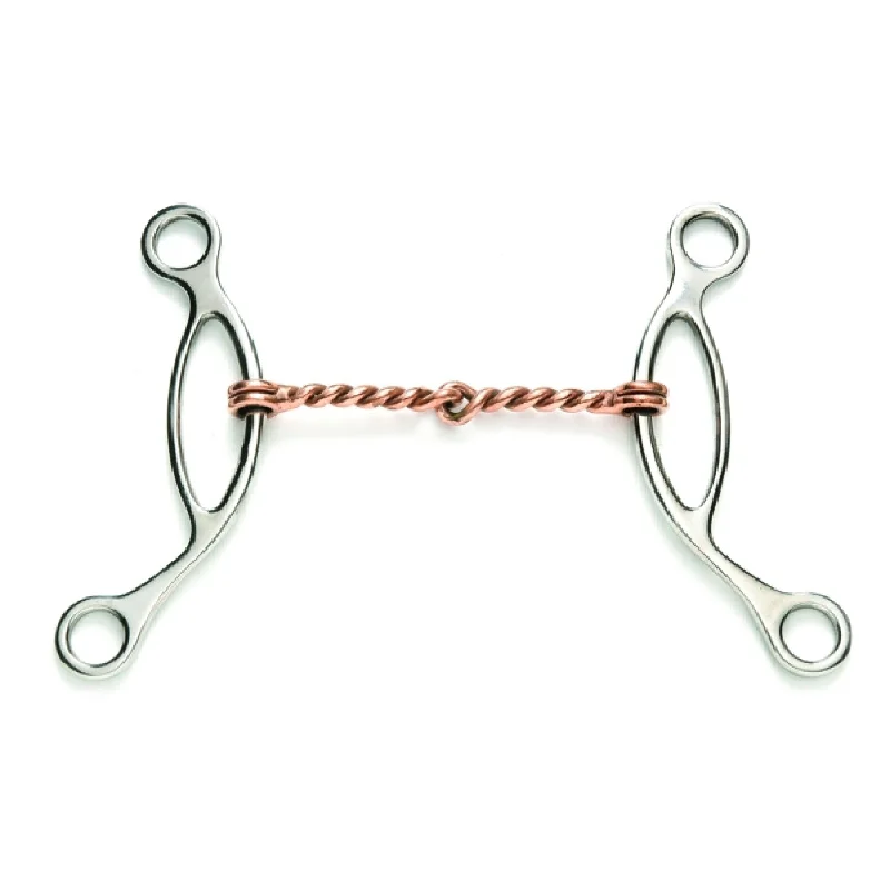 women's over-the-knee moto bootsSliding Gag Bit with Copper Twisted Mouth