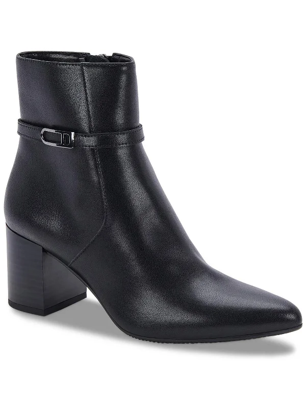 women's booties for casual wearTatum Womens Leather Pointed Toe Booties