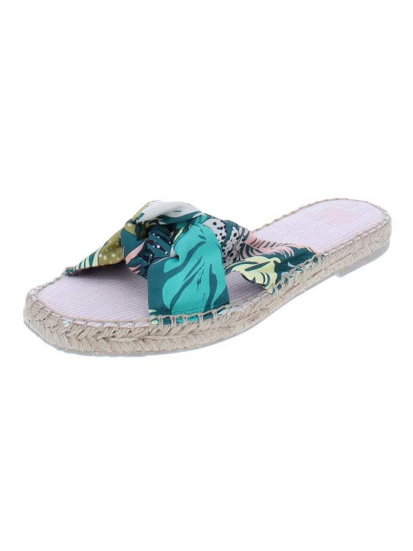 Women's espadrilles with floral - printed uppersBenicia Womens Flat Espadrilles