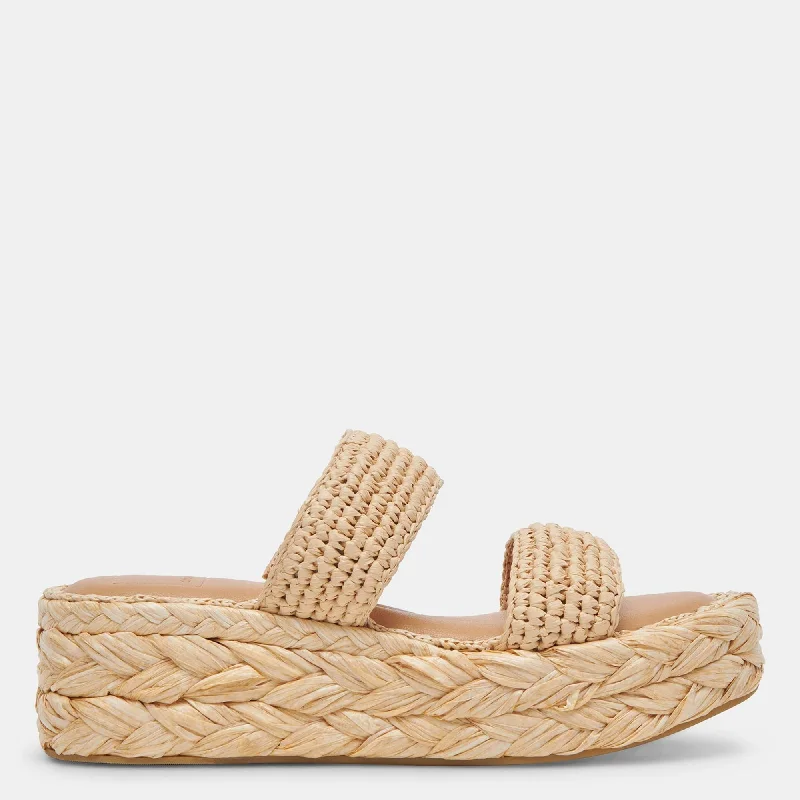 Braided - sole women's espadrilles for a unique textureCorla Sandals Lt Natural Raffia