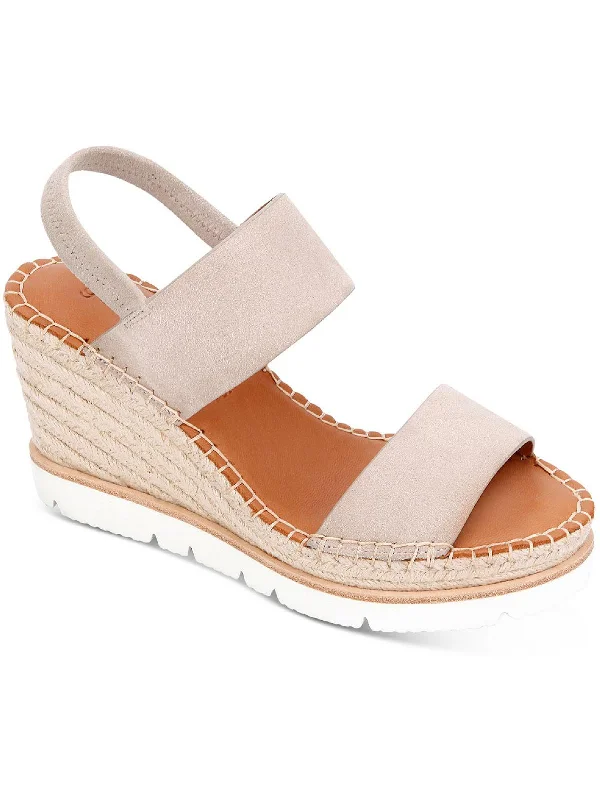 Women's espadrilles for garden partiesElyssa Sporty Womens Leather Slingback Espadrilles