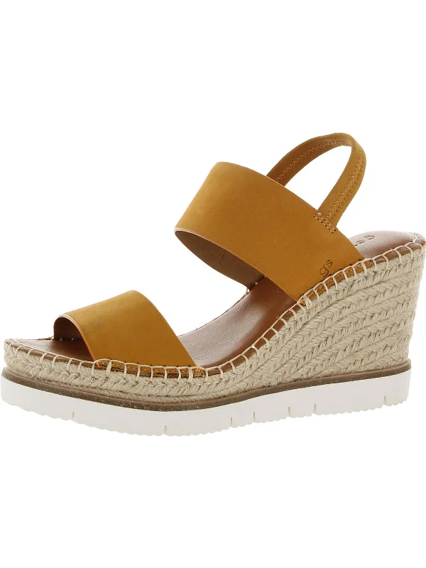 Shock - absorbing sole women's espadrilles for a smooth walkElyssa Two-Band Womens Padded Insole Platforms Espadrilles