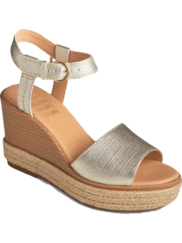 Women's espadrilles for a casual picnicFairwater Womens Leather Ankle Strap Espadrilles