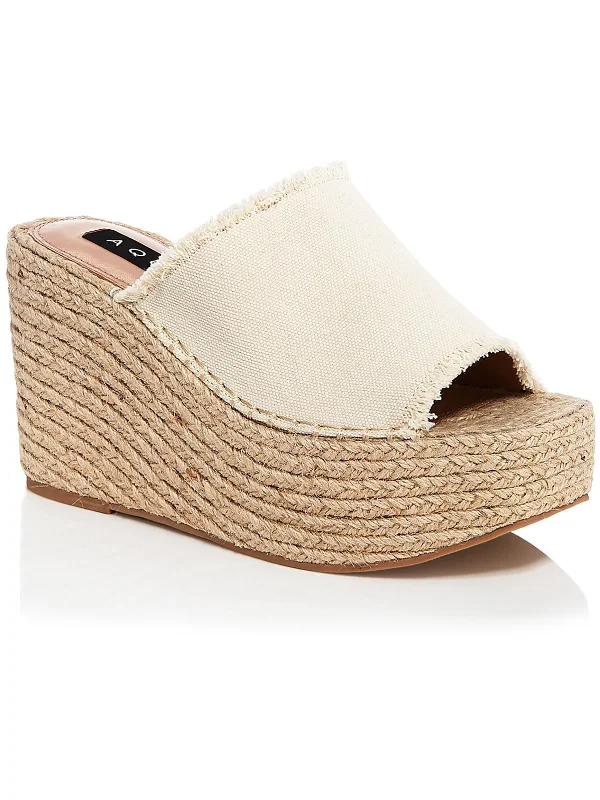 Buckle - adorned women's espadrilles for a classic touchJacy Womens Leather Slip On Espadrilles