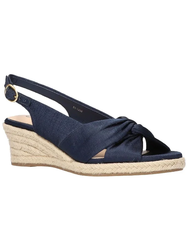 Studded women's espadrilles for an edgy appearanceKimora Womens Silk Slingback Espadrilles