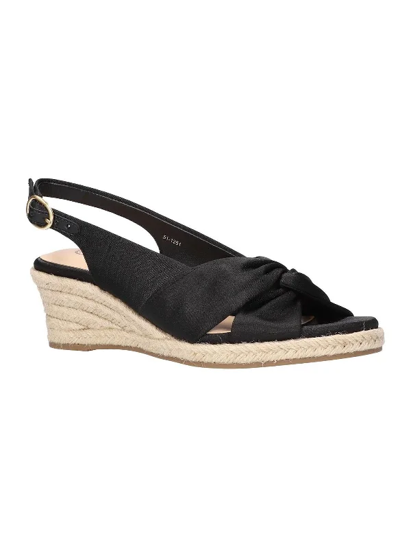 Lightweight women's espadrilles for easy movementKimora Womens Twist Front Slingback Wedge Sandals