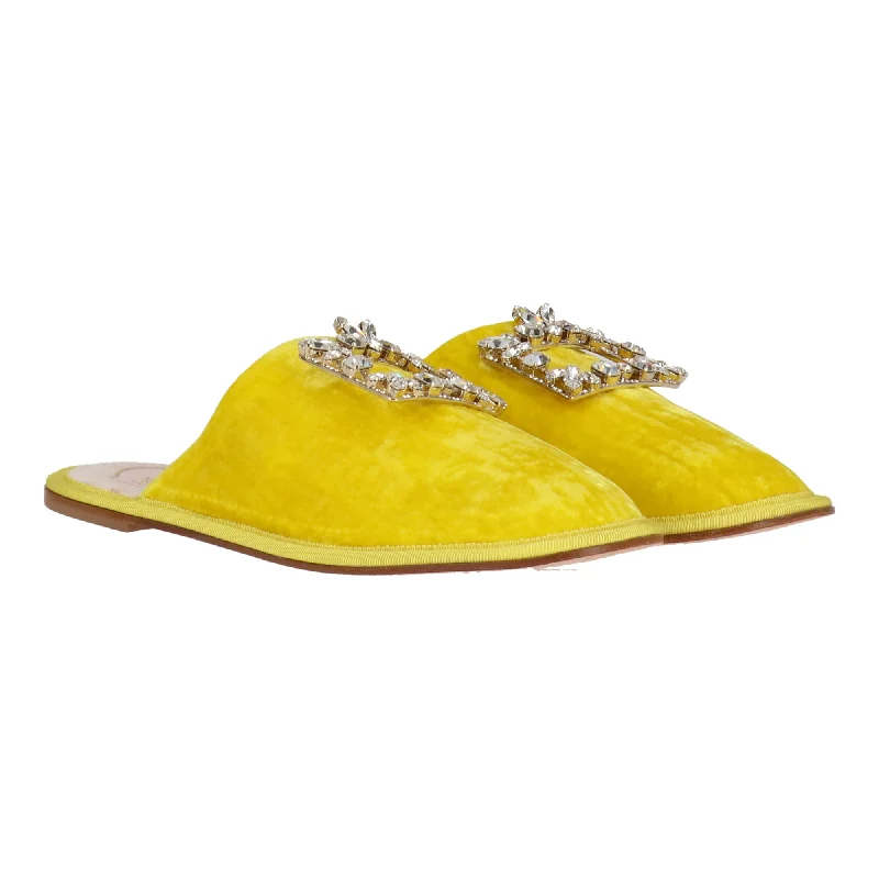 Women's Open - Toe Mules in Yellow for a Bright and Cheerful Summer LookRoger Vivier Womens Yellow Mule