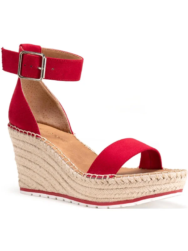 Women's espadrilles for garden partiesSammi  Womens Covered Wedge Ankle Strap Espadrilles