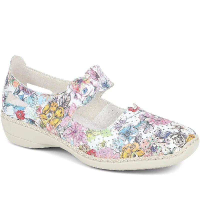 Women's casual shoes with geometric prints for a modern feelTouch Fastening Leather Pumps - RKR37522 / 323 722