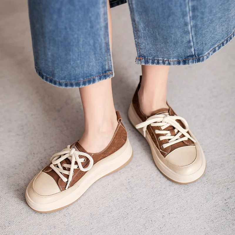 Women's casual shoes in blue for a cool and refreshing lookWomen Breathable Soft Hollow Leather Casual Shoes