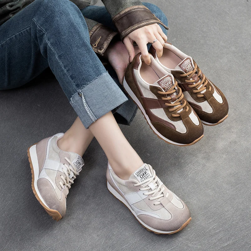 Women's casual wedge shoes with a stylish liftWomen Fashion Breathable Leather Casual Shoes