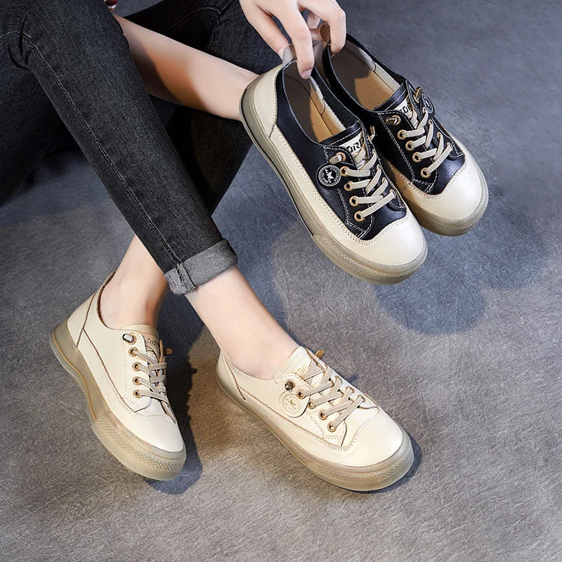 Women's casual suede shoes for a soft textureWomen Fashion Minimalist Leather Flat Casual Shoes