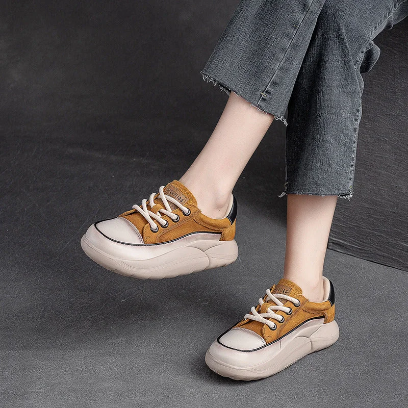 Women's casual flat shoes for all - day comfortWomen Leisure Stylish Leather Casual Shoes