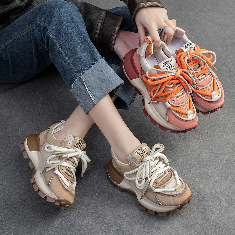 Women's casual mules for a trendy and convenient optionWomen Stylish Color Matching Casual Dad Shoes