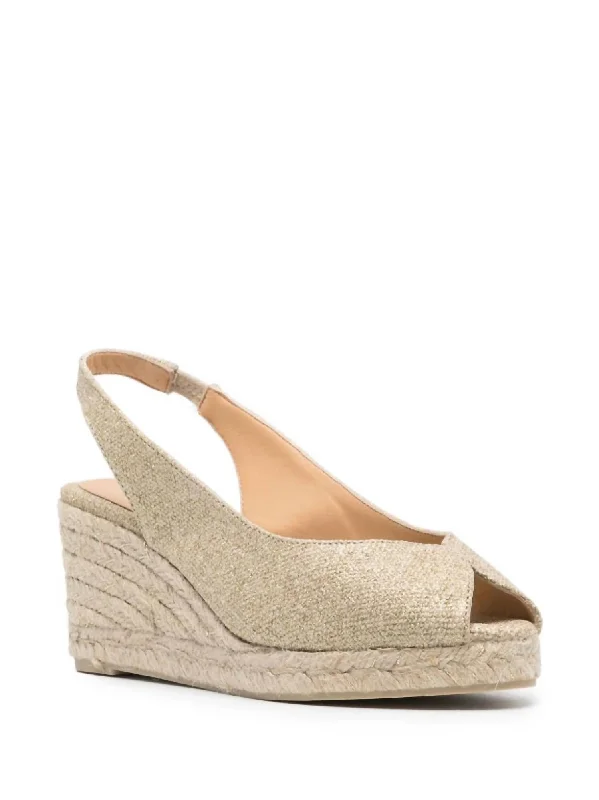 Women's espadrilles for garden partiesWomen's Barbara Sandals In Light Gold Metallic