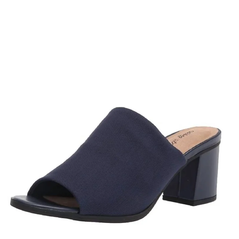 Women's Backless Mules in Grey Knit for a Comfortable and Casual Everyday WearWomen's Carmella Mule In Navy