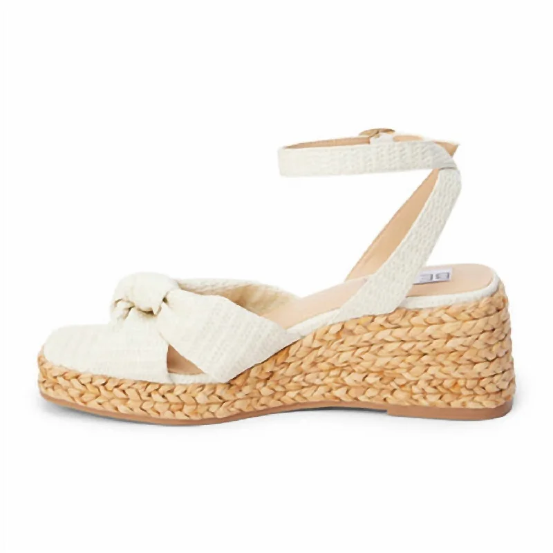 Wedge - heel women's espadrilles with a stylish liftWomen's Ibiza Wedge In Ivory